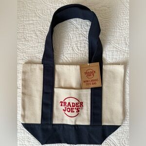 Trader Joe's Canvas Tote Bag - Cream and Black